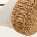 Miu Miu Shoulder Bag Raffia White Gold Auth 129783M-18