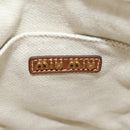 Miu Miu Shoulder Bag Raffia White Gold Auth 129783M-21