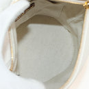 Miu Miu Shoulder Bag Raffia White Gold Auth 129783M-11