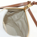 Miu Miu Shoulder Bag Raffia White Gold Auth 129783M-22