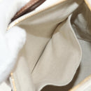 Miu Miu Shoulder Bag Raffia White Gold Auth 129783M-24