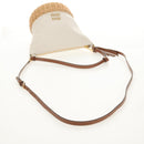 Miu Miu Shoulder Bag Raffia White Gold Auth 129783M-8