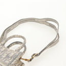 Christian Dior Oblique Book Tote Shoulder Bag Canvas Gray Gold Auth 129785M-16