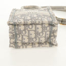 Christian Dior Oblique Book Tote Shoulder Bag Canvas Gray Gold Auth 129785M-5