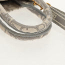 Christian Dior Oblique Book Tote Shoulder Bag Canvas Gray Gold Auth 129785M-7