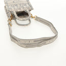 Christian Dior Oblique Book Tote Shoulder Bag Canvas Gray Gold Auth 129785M-8
