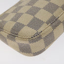 LOUIS VUITTON Damier Azur Mini Pochette Accessoires Pouch N63005 Auth 129806-14