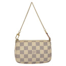 LOUIS VUITTON Damier Azur Mini Pochette Accessoires Pouch N63005 Auth 129806-13
