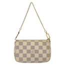 LOUIS VUITTON Damier Azur Mini Pochette Accessoires Pouch N63005 Auth 129806-2