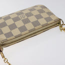 LOUIS VUITTON Damier Azur Mini Pochette Accessoires Pouch N63005 Auth 129806-6