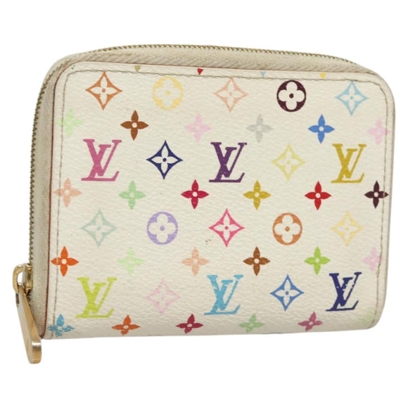 LOUIS VUITTON Monogram Multicolor Zippy Coin Purse White M93741 LV Auth 129807