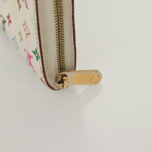 LOUIS VUITTON Monogram Multicolor Zippy Coin Purse White M93741 LV Auth 129807