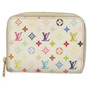 LOUIS VUITTON Monogram Multicolor Zippy Coin Purse White M93741 LV Auth 129807-2