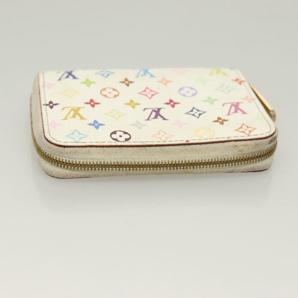 LOUIS VUITTON Monogram Multicolor Zippy Coin Purse White M93741 LV Auth 129807