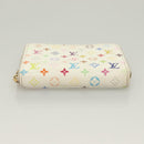 LOUIS VUITTON Monogram Multicolor Zippy Coin Purse White M93741 LV Auth 129807-7