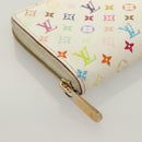 LOUIS VUITTON Monogram Multicolor Zippy Coin Purse White M93741 LV Auth 129807-8