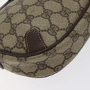 GUCCI GG Supreme Web Sherry Line Bag PVC Beige Gold 156 02 066 Auth 129814-14