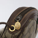 GUCCI GG Supreme Web Sherry Line Bag PVC Beige Gold 156 02 066 Auth 129814-18