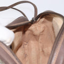 GUCCI GG Supreme Web Sherry Line Bag PVC Beige Gold 156 02 066 Auth 129814-20