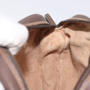 GUCCI GG Supreme Web Sherry Line Bag PVC Beige Gold 156 02 066 Auth 129814-21