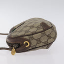 GUCCI GG Supreme Web Sherry Line Bag PVC Beige Gold 156 02 066 Auth 129814-4