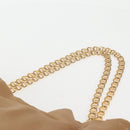 PRADA Chain Tote Bag Satin Gold Auth 129815-15