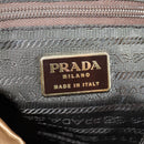 PRADA Chain Tote Bag Satin Gold Auth 129815-20