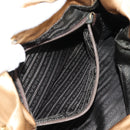 PRADA Chain Tote Bag Satin Gold Auth 129815-23