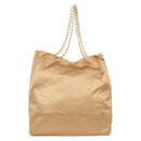 PRADA Chain Tote Bag Satin Gold Auth 129815-3