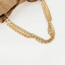 PRADA Chain Tote Bag Satin Gold Auth 129815-8