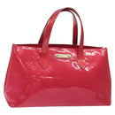 LOUIS VUITTON Monogram Vernis Wilshire PM Hand Bag Rose Pop M93643 Auth 129819-1