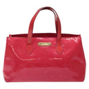 LOUIS VUITTON Monogram Vernis Wilshire PM Hand Bag Rose Pop M93643 Auth 129819-13