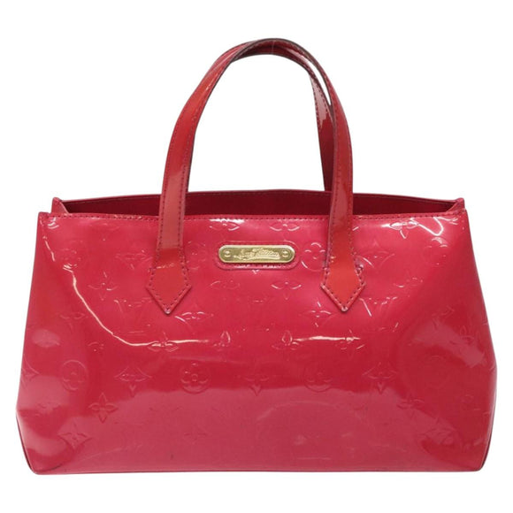 LOUIS VUITTON Monogram Vernis Wilshire PM Hand Bag Rose Pop M93643 Auth 129819