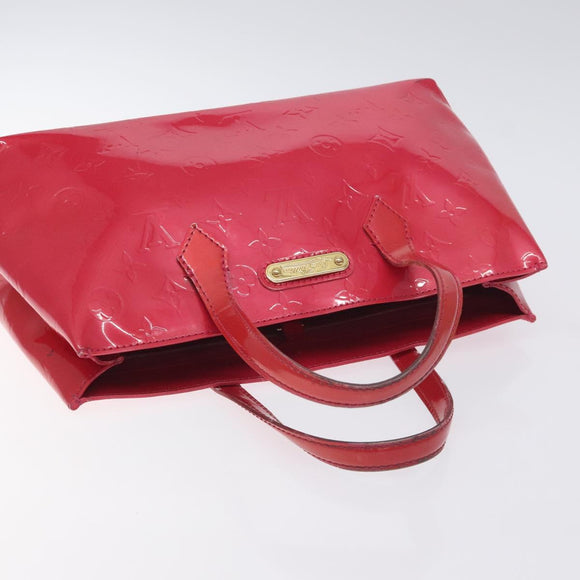 LOUIS VUITTON Monogram Vernis Wilshire PM Hand Bag Rose Pop M93643 Auth 129819