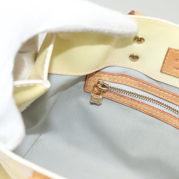 LOUIS VUITTON Monogram Vernis Reade PM Hand Bag Perle M91336 LV Auth 129822