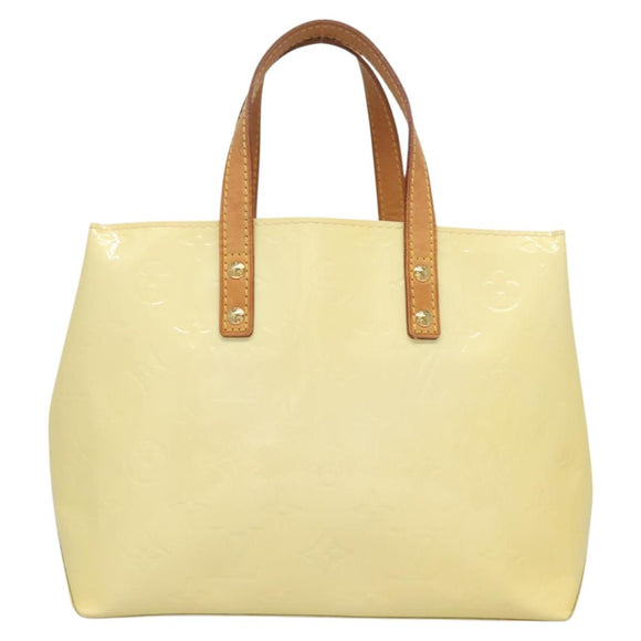 LOUIS VUITTON Monogram Vernis Reade PM Hand Bag Perle M91336 LV Auth 129822