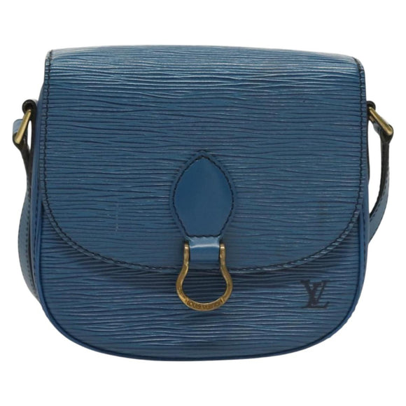 LOUIS VUITTON Epi Saint Cloud PM Shoulder Bag Blue M52195 LV Auth 129833