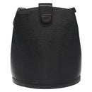LOUIS VUITTON Epi Cluny Shoulder Bag Black M52252 LV Auth 129841-2