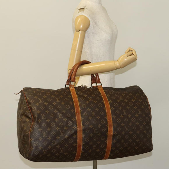 LOUIS VUITTON Monogram Keepall 60 Boston Bag M41422 LV Auth 129878
