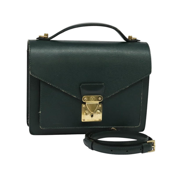 LOUIS VUITTON Taiga Monceau 28 Hand Bag Epicea M32064 LV Auth 129881