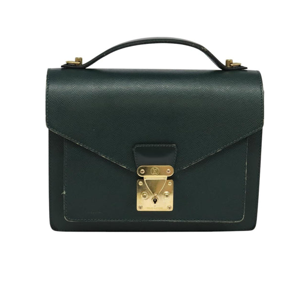 LOUIS VUITTON Taiga Monceau 28 Hand Bag Epicea M32064 LV Auth 129881