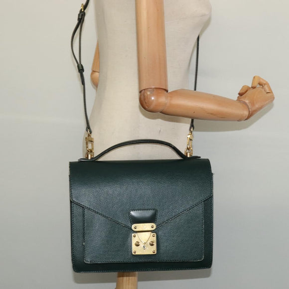 LOUIS VUITTON Taiga Monceau 28 Hand Bag Epicea M32064 LV Auth 129881