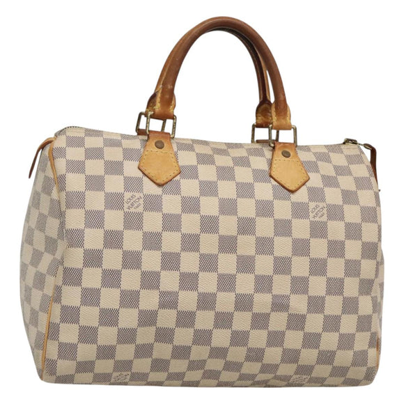 LOUIS VUITTON Damier Azur Speedy 30 Hand Bag N41533 LV Auth 129882