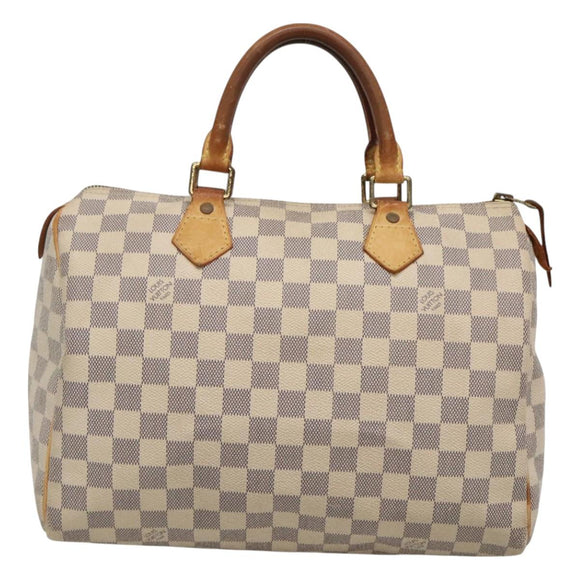 LOUIS VUITTON Damier Azur Speedy 30 Hand Bag N41533 LV Auth 129882