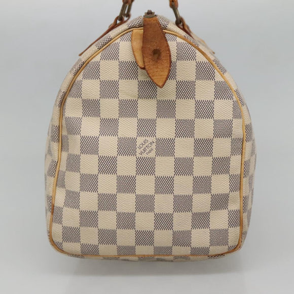 LOUIS VUITTON Damier Azur Speedy 30 Hand Bag N41533 LV Auth 129882