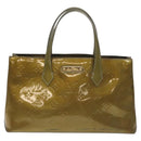 LOUIS VUITTON Monogram Vernis Wilshire PM Bag Gris Art Deco M91627 Auth 129895-13