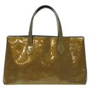 LOUIS VUITTON Monogram Vernis Wilshire PM Bag Gris Art Deco M91627 Auth 129895-2