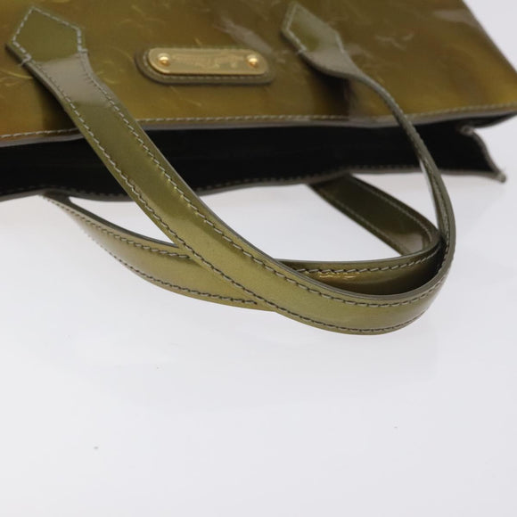 LOUIS VUITTON Monogram Vernis Wilshire PM Bag Gris Art Deco M91627 Auth 129895