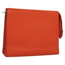 LOUIS VUITTON Epi Posh Toilet Pouch Orange Pimon M41084 LV Auth 129899-1