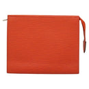 LOUIS VUITTON Epi Posh Toilet Pouch Orange Pimon M41084 LV Auth 129899-13